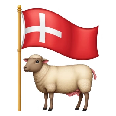 country  flag with mutton roll in the middle sticker