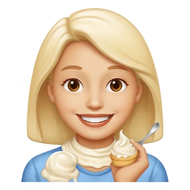 Wink smiley with cream on chin  sticker