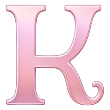 Iridescent pastel pink romantic Font setting icon with letter H sticker