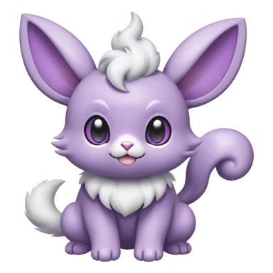 Minccino-Espurr-creature-hybrid sticker