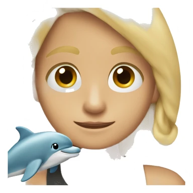 Blonde hair brown eyes 4th grade boy wearing cross necklace holding dolphin sticker