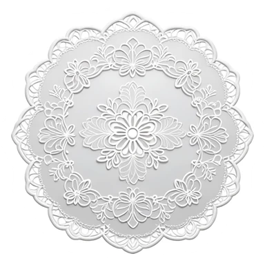 Romantic lace doily sticker