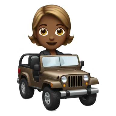 light brown hair girl driving black jeep sticker