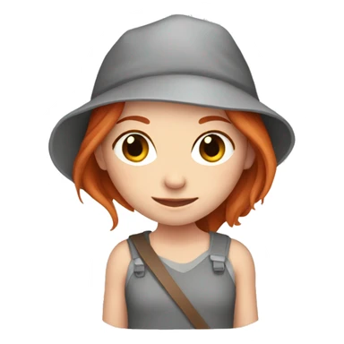 redhead girl with rat on her shoulder sticker