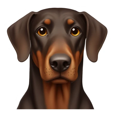 Brown Doberman  sticker