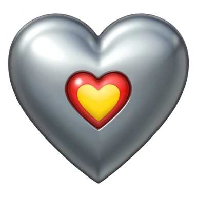 Chrome heart sticker