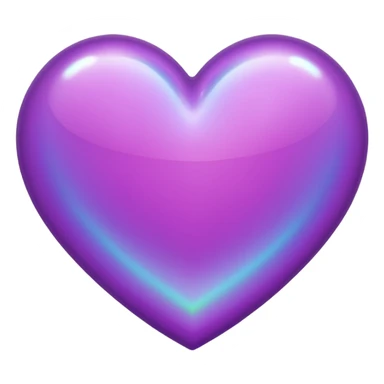 purple heart with a holographic border sticker