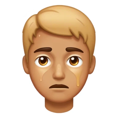 An excited face that’s sweating sticker