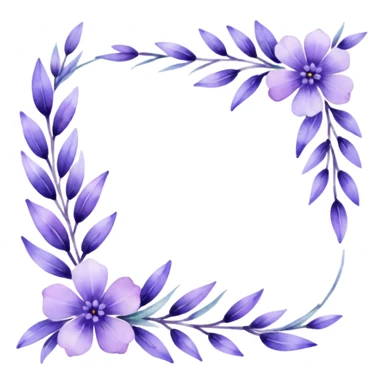 lavender Abstract Border Illustration for corners of page
 sticker