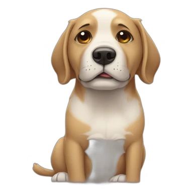 Un chien triste sticker
