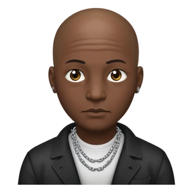 Bald Gangster with silver chain  sticker