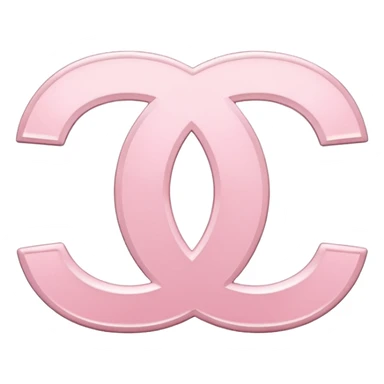 light pink chanel logo sticker