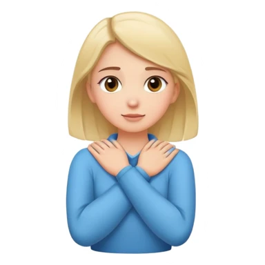 Girl putting arms around neck sticker