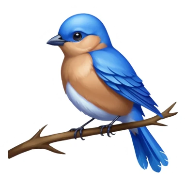 a bluebird emoji in an oil painting style sticker