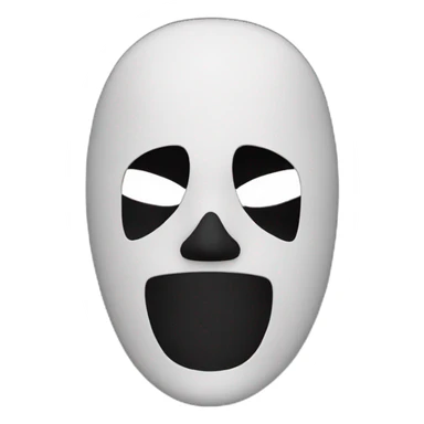 black mask with letters FM on the mask sticker