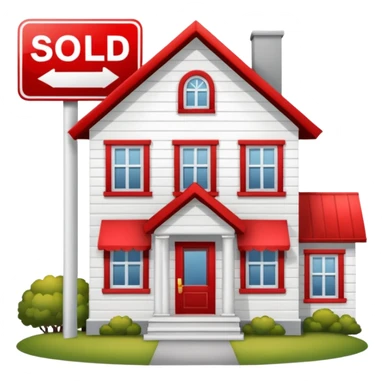 house with for sale sign sticker