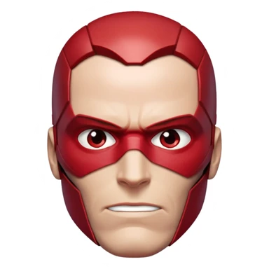red face vision marvel half body from captain america: civil war sticker