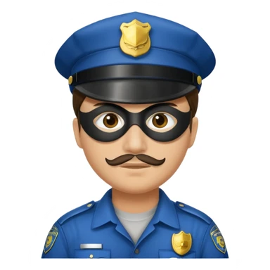 thief, Police hat, thief mask. sticker