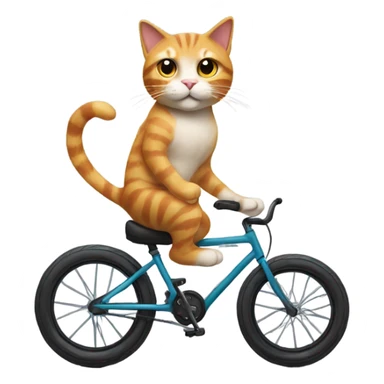 cat riding a unicycle sticker