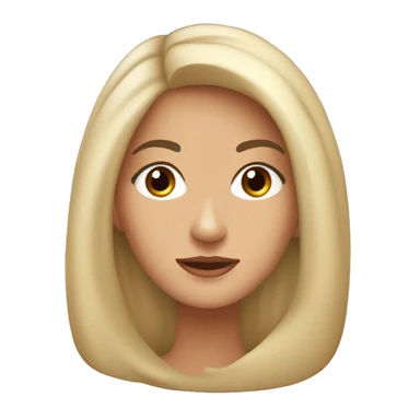 Mujer de tez clara con cabello cafe suelto y largo y ojos claros s sticker