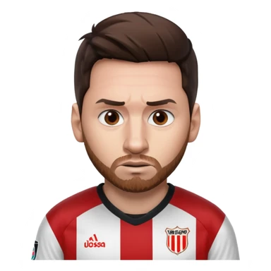Messi angry face River Plate football shirt sticker