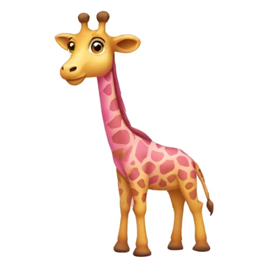 Une girafe de couleur rose sticker