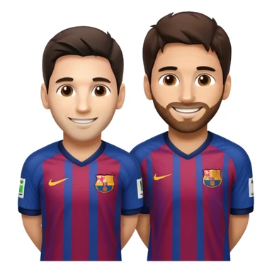 Football player kaka and Messi picture sticker
