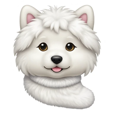 White dog sock sticker