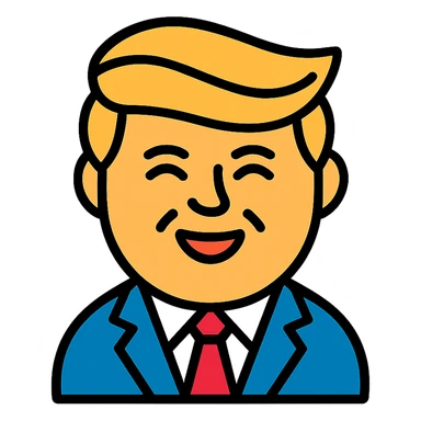 happy president trump sticker