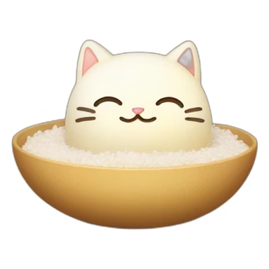 glow rice cake mochi cat sticker