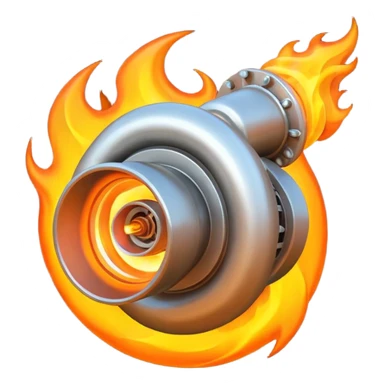 turbocharger emitting fire sticker