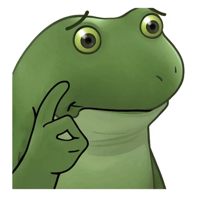 squinting eyes with hand pointing forward sticker