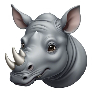 Rhinoceros wearing a nose ring sticker