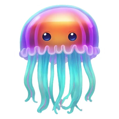 jellyfish that glows like neon sticker
