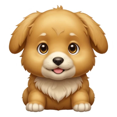 glossy golden puppy sticker