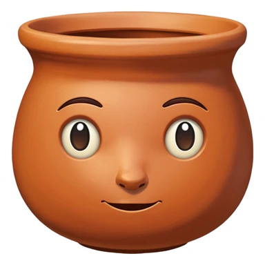 polished clay pottery sticker