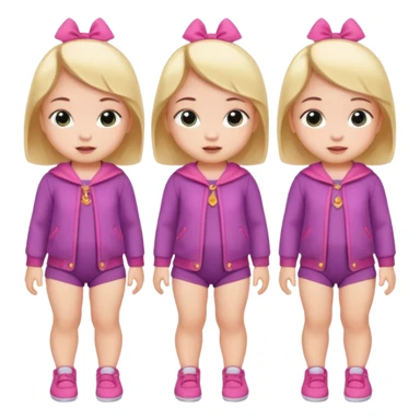 Baby Girl, Different Poses, different outfit sticker