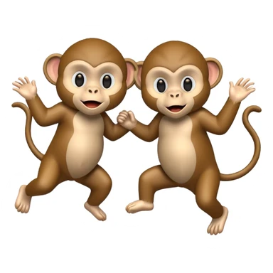 Monkey bouncing on monkey sticker