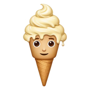 Bug fat guy with ice cream hair sticker