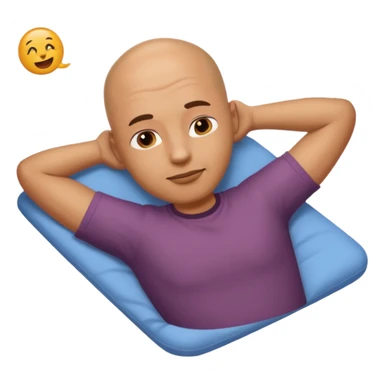 nap time laying down bald man with z emoji add shirt sticker