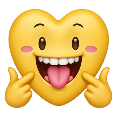 flirty emoji with tounge touching top teeth sticker
