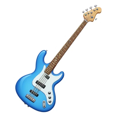 blue bass guitar sticker
