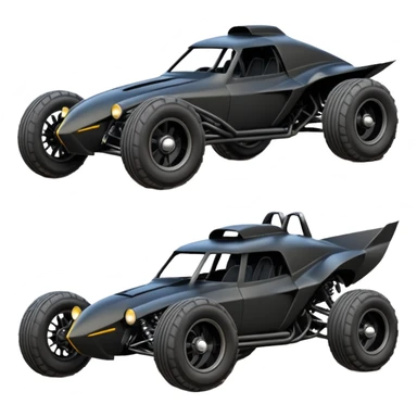 futuristic Venom Batmobile loosely based on 1956 freightliner van (flat long straight organically-shaped mechanical roomy interior seating inside the body) stealthy town hot rod desert dirt racing rwd buggy  sticker