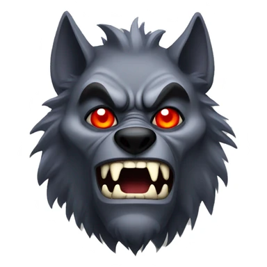 evil werewolf with red eyes sticker