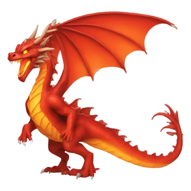 red dragon breathing fire sticker