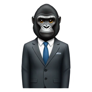 Gorilla wearing a suit sticker