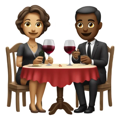 Repas en amoureux sticker