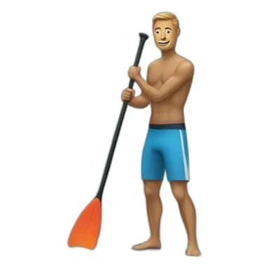 MAN on standup paddle sticker