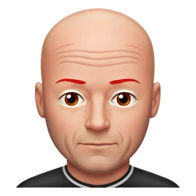 Alan Shearer bald looking older red in the face sticker