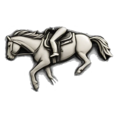 Rodeo belt buckle engraved sticker